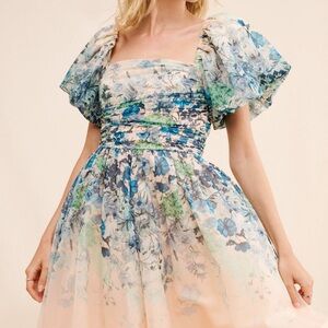 Anthropologie Let Me Be Flo Ruched Mini Dress. 3X. EUC. MRSP $128